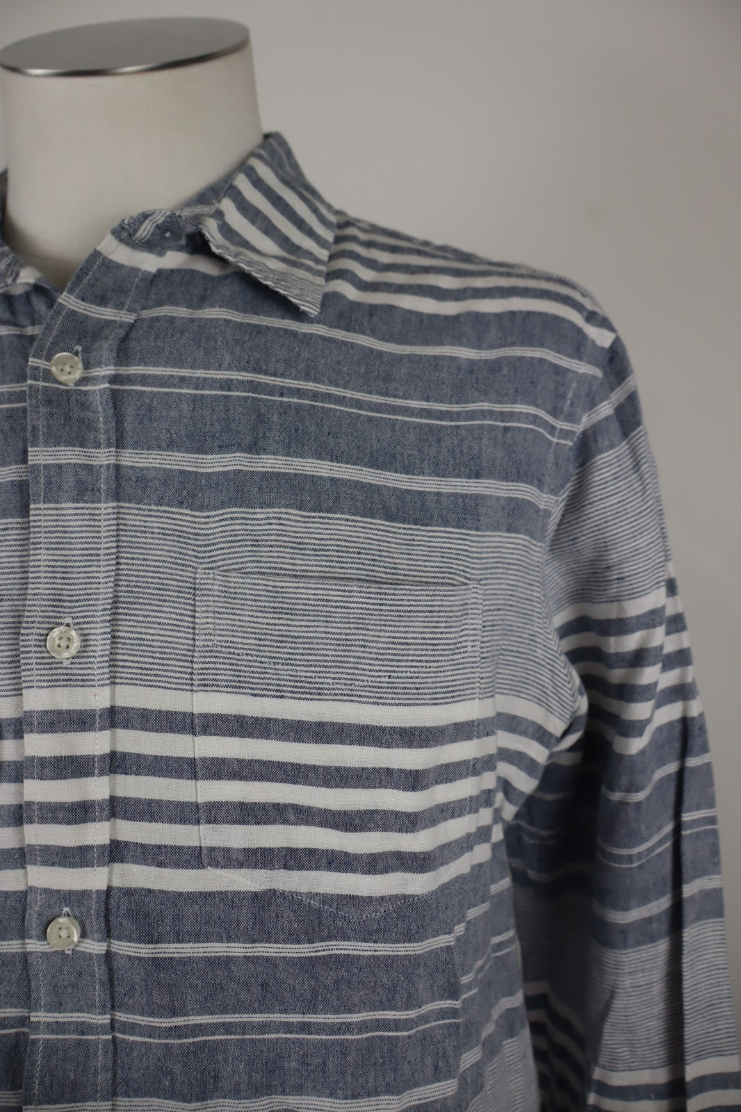 GAP CAMICIA UOMO TG M MAN CASUAL VINTAGE SHIRT LINO LINEN TASCHE MANICA LUNGA