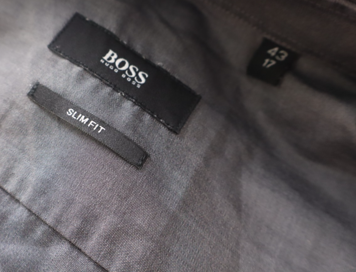 HUGO BOSS CAMICIA UOMO TG. 43 17 SLIM MAN CASUAL VINTAGE SHIRT COTONE COTTON