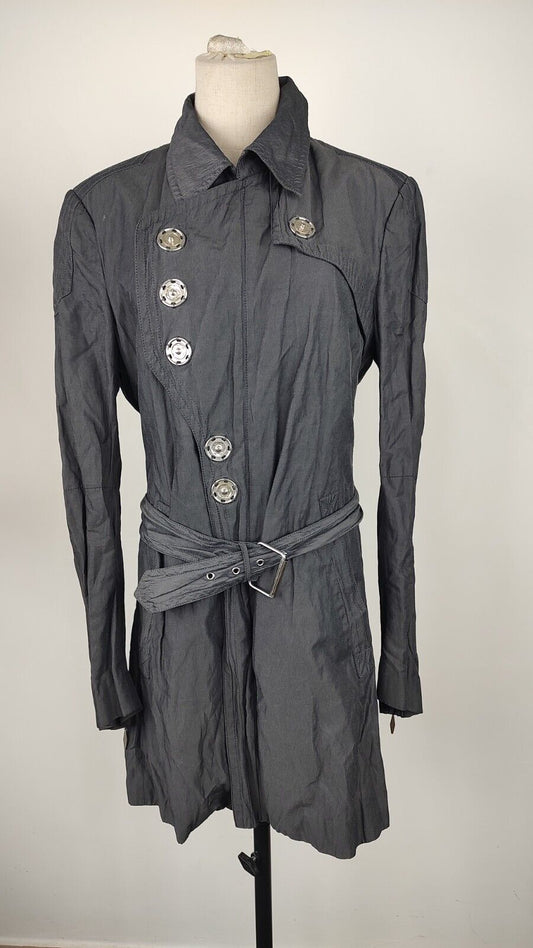 BYBLOS CAPPOTTO TRENCH DONNA Tg L WOMAN LINO COAT VINTAGE CASUAL