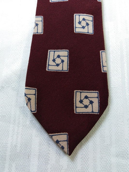 PROCHOWNICK 100% SILK TIE SETA CRAVATTA NECKTIE MADE IN ITALIA CLASSIC