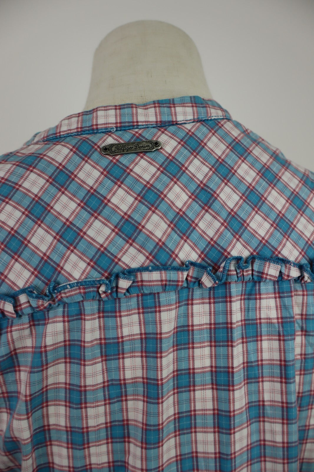 TOMMY HILFIGER VESTITO DONNA TG. M WOMAN CASUAL VINTAGE DRESS ABITO BOTTONI