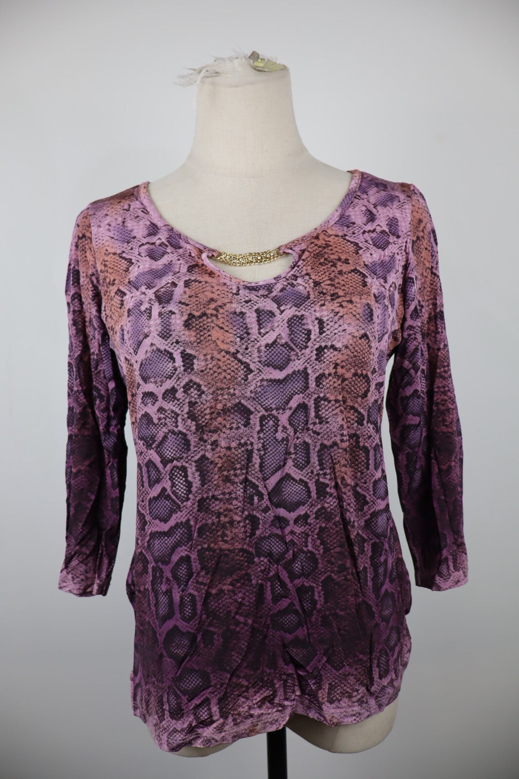 PER TE BY KRIZIA MAGLIA MANICHE A 3/4 DONNA TG 17 WOMAN T-SHIRT CASUAL VINTAGE