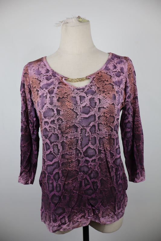 PER TE BY KRIZIA MAGLIA MANICHE A 3/4 DONNA TG 17 WOMAN T-SHIRT CASUAL VINTAGE