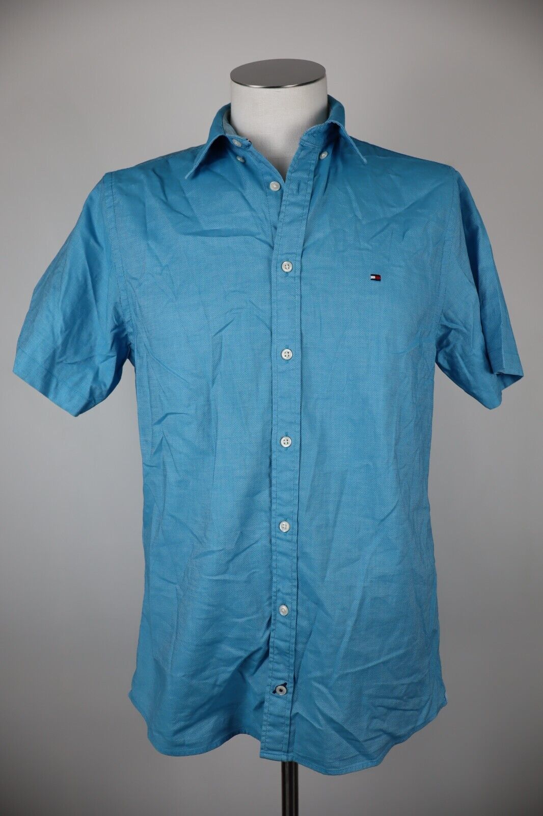 TOMMY HILFIGER CAMICIA UOMO COTONE TG. S MAN CASUAL VINTAGE COTTON SHIRT