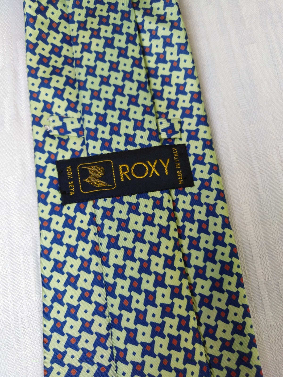 ROXY 100% SILK TIE SETA CRAVATTA NECKTIE MADE IN ITALY