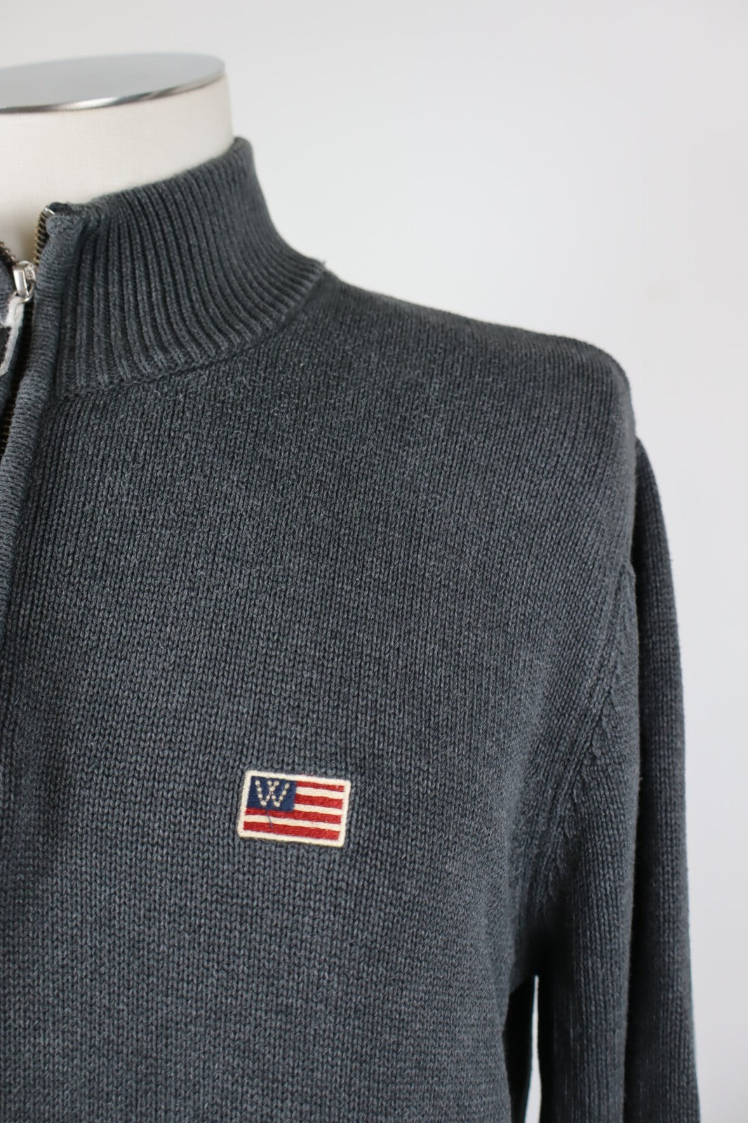 WRANGLER MAGLIONE MAGLIA CON ZIP VINTAGE UOMO COTONE TG XL MAN SWEATER CASUAL