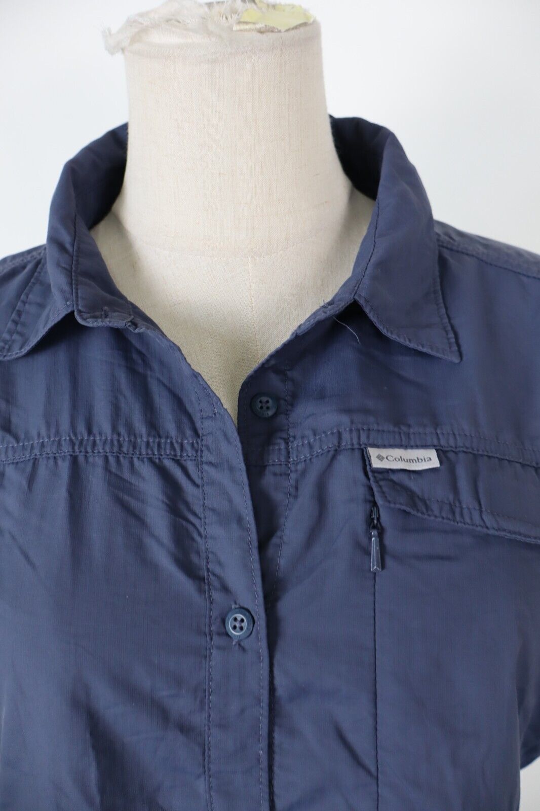 COLUMBIA CAMICIA DONNA TG. XL WOMAN SHIRT CASUAL VINTAGE NYLON