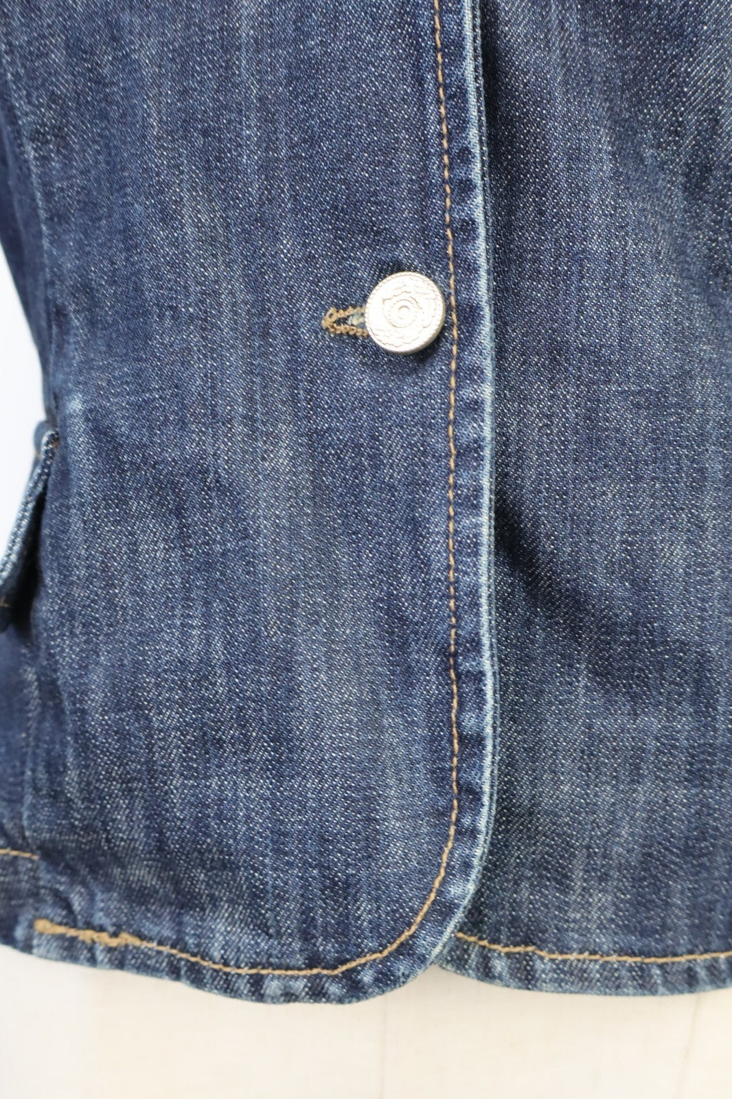 CLINK GIUBBINO JEANS  DONNA S JACKET DENIM AVVITATO GRUNGE VINTAGE Y2K 2000'S