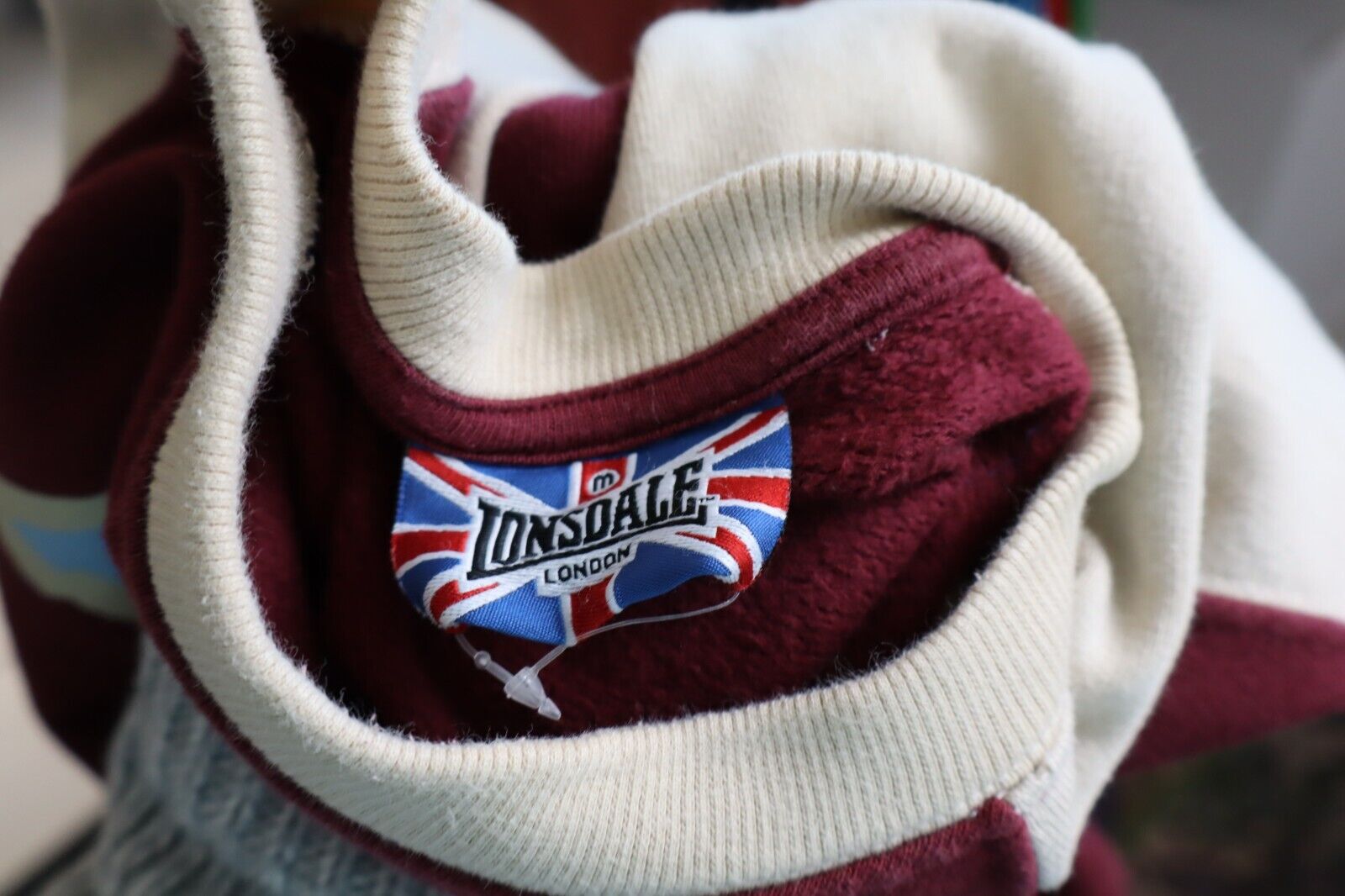 LONSDALE FELPA MAGLIA UOMO Tg M MAN SWEATSHIRT CASUAL VINTAGE COTONE COTTON