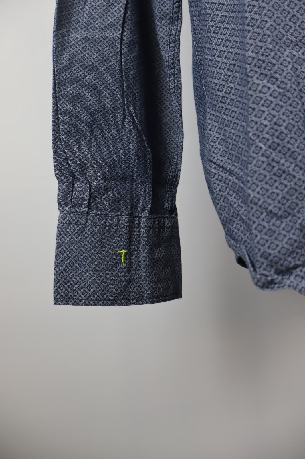 TRUSSARDI JEANS CAMICIA UOMO TG. 43 MAN CASUAL VINTAGE SHIRT COTONE COTTON LOGO