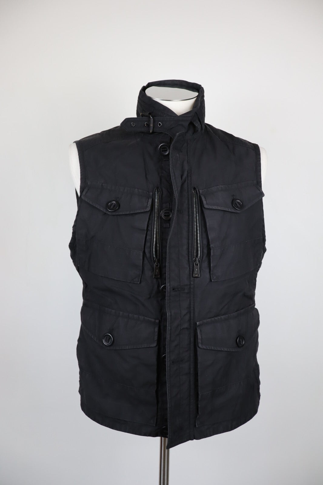 RALPH LAUREN GIUBBINO SMANICATO GILET UOMO TG M MAN CASUAL VINTAGE JACKET NERO