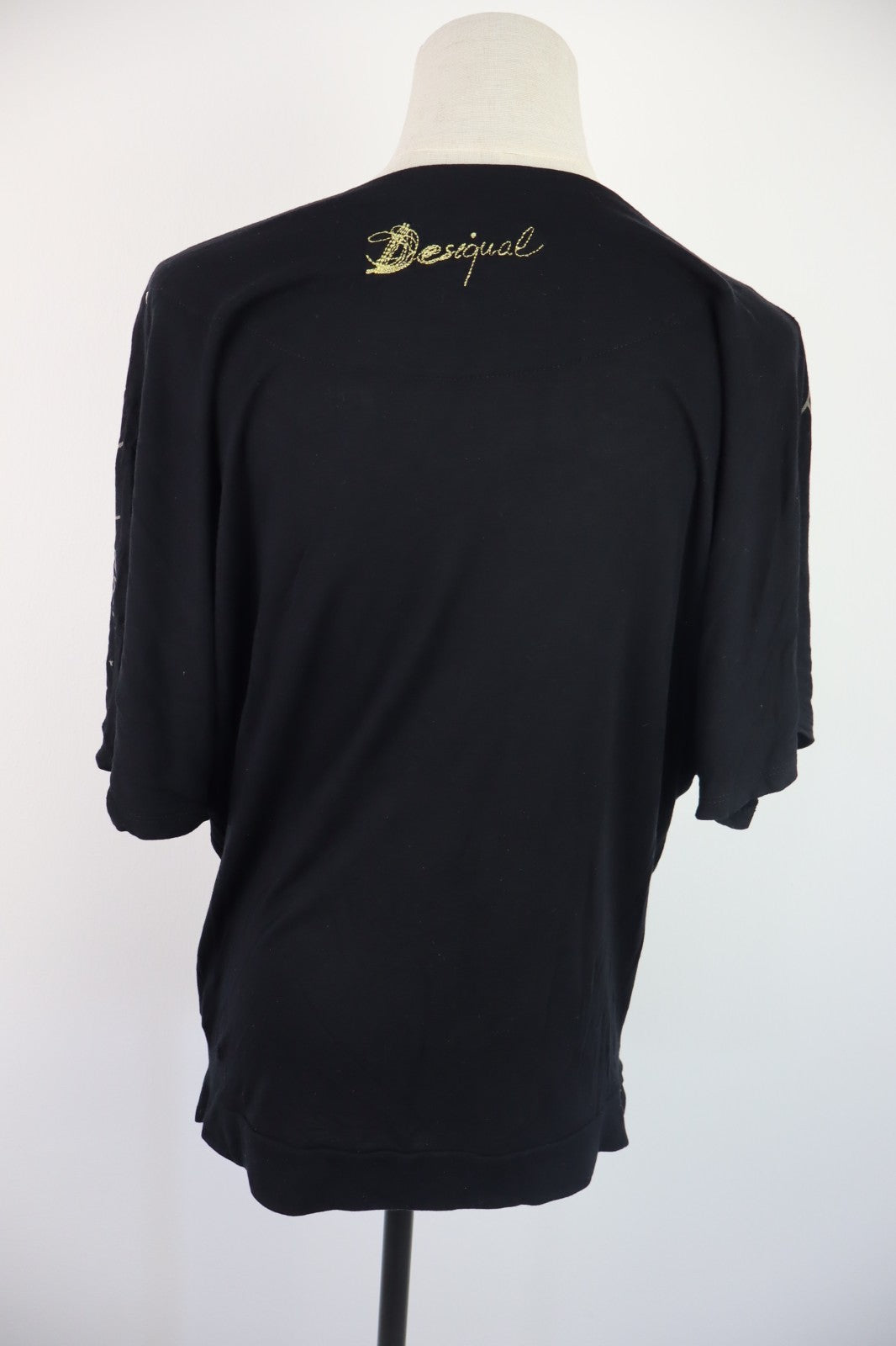 DESIGUAL MAGLIA DONNA TG. S WOMAN CASUAL VINTAGE T-SHIRT TOP VISCOSA