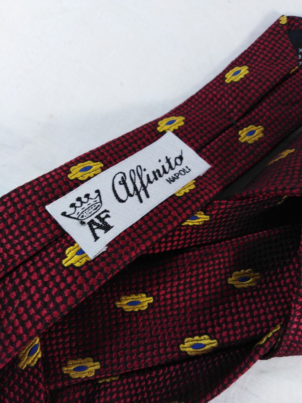 AFFINITO NAPOLI  SILK TIE SETA CRAVATTA NECKTIE MADE IN ITALY