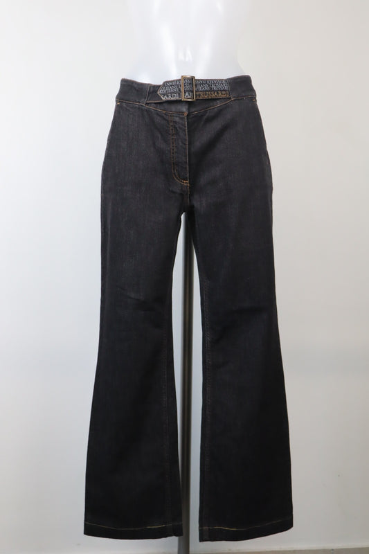 TRUSSARDI JEANS PANTALONE DONNA TG 44 WOMAN VINTAGE PANTS DENIM