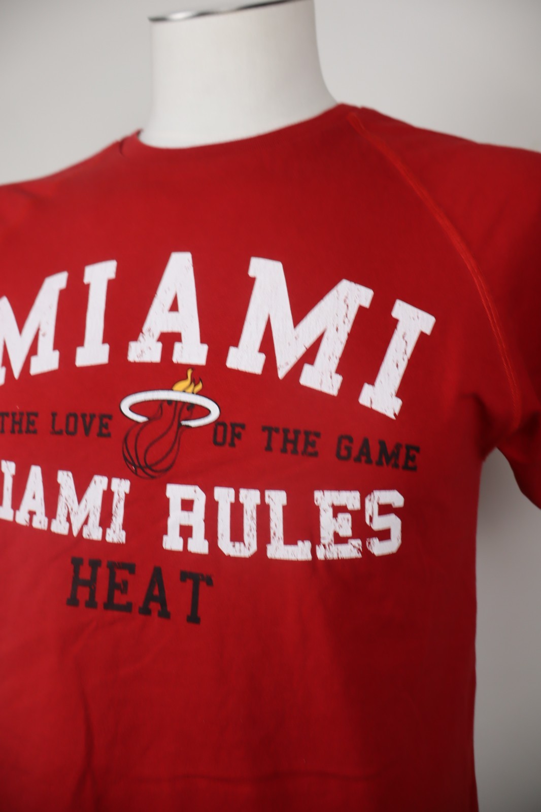 ADIDAS MIAMI NBA MAGLIA UOMO TG S MAN T-SHIRT CASUAL VINTAGE COTONE COTTON LOGO