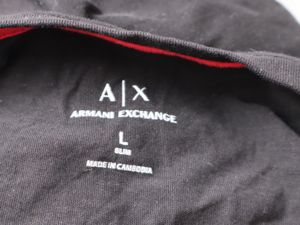 ARMANI EXCHANGE MAGLIA UOMO NERO COTONE TG L MAN COTTON T-SHIRT CASUAL VINTAGE