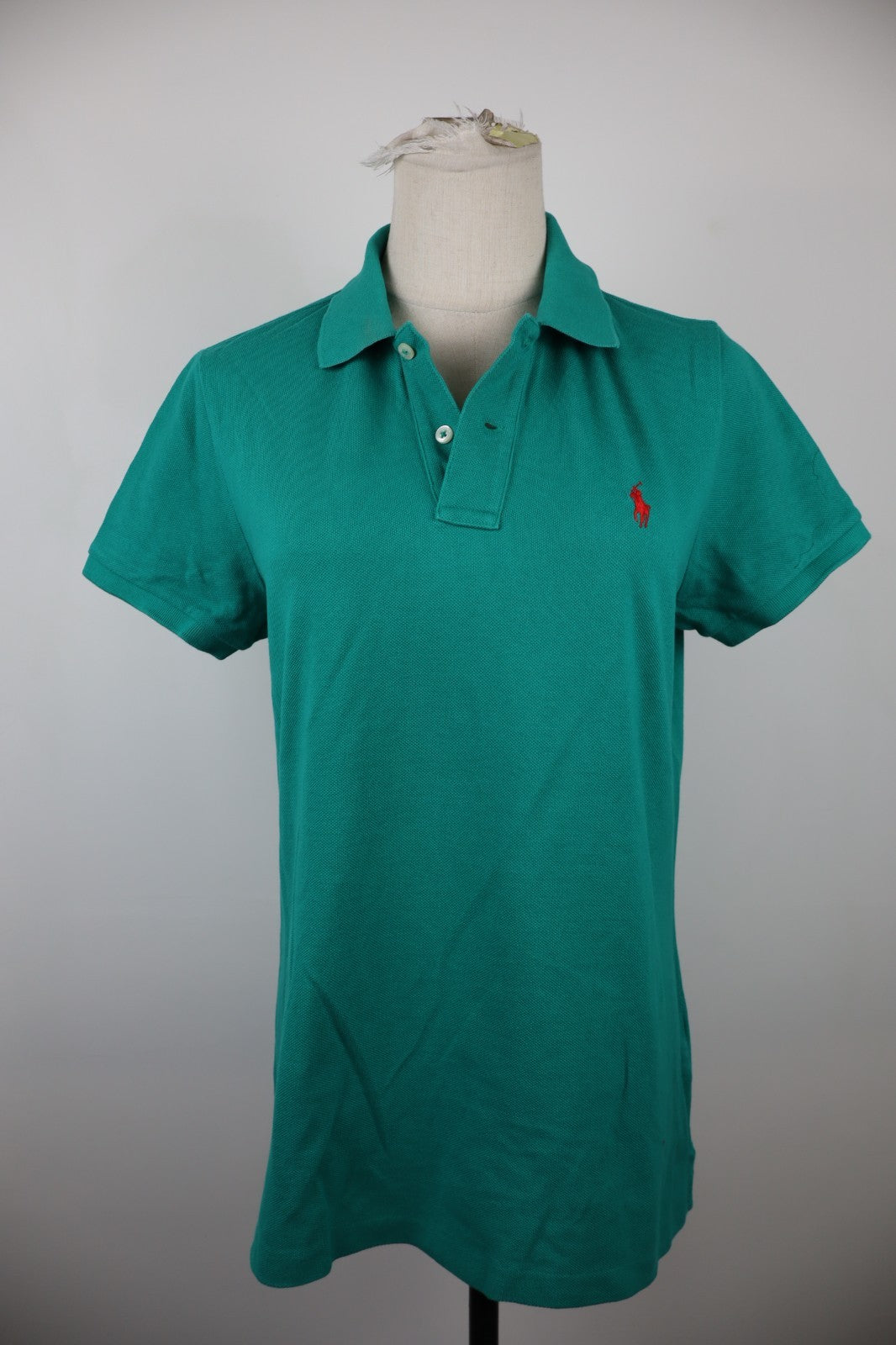 RALPH LAUREN SKINNY POLO DONNA COTONE TG. L WOMAN SHIRT CASUAL VINTAGE COTTON