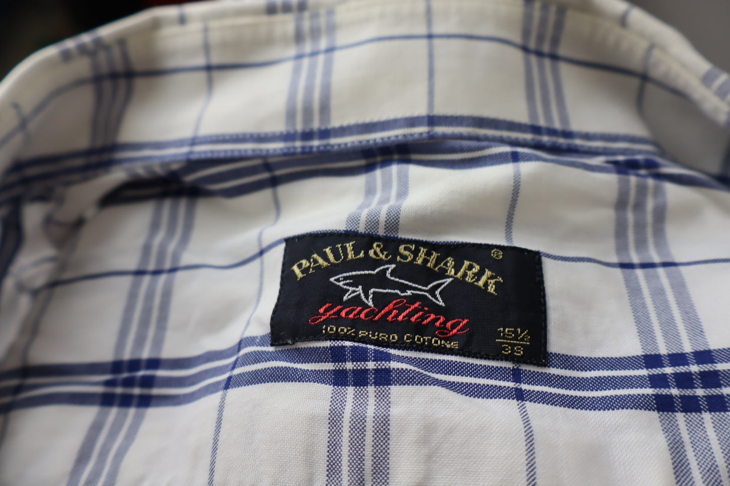 PAUL & SHARK CAMICIA UOMO TG 39 15 1/2 MAN CASUAL VINTAGE SHIRT COTONE COTTON