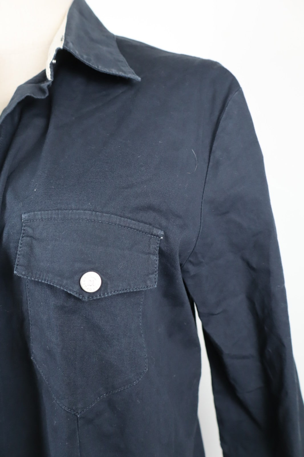 LES COPAINS CAMICIA DONNA COTONE TG. 46 32 WOMAN COTTON SHIRT CASUAL VINTAGE BLU