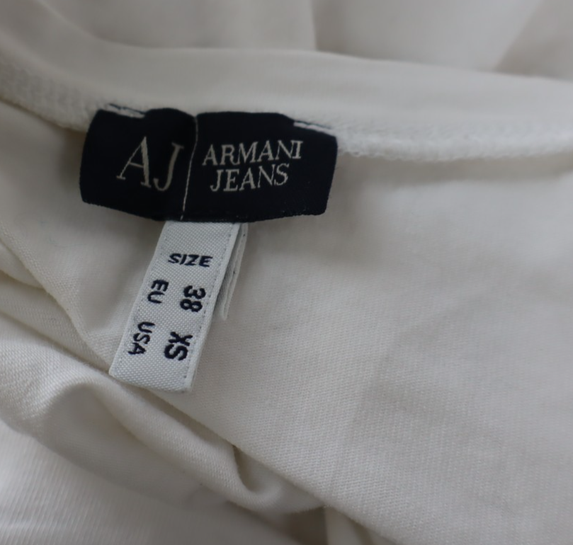 AJ ARMANI JEANS MAGLIA DONNA TG. 38 WOMAN CASUAL VINTAGE T-SHIRT COTONE COTTON
