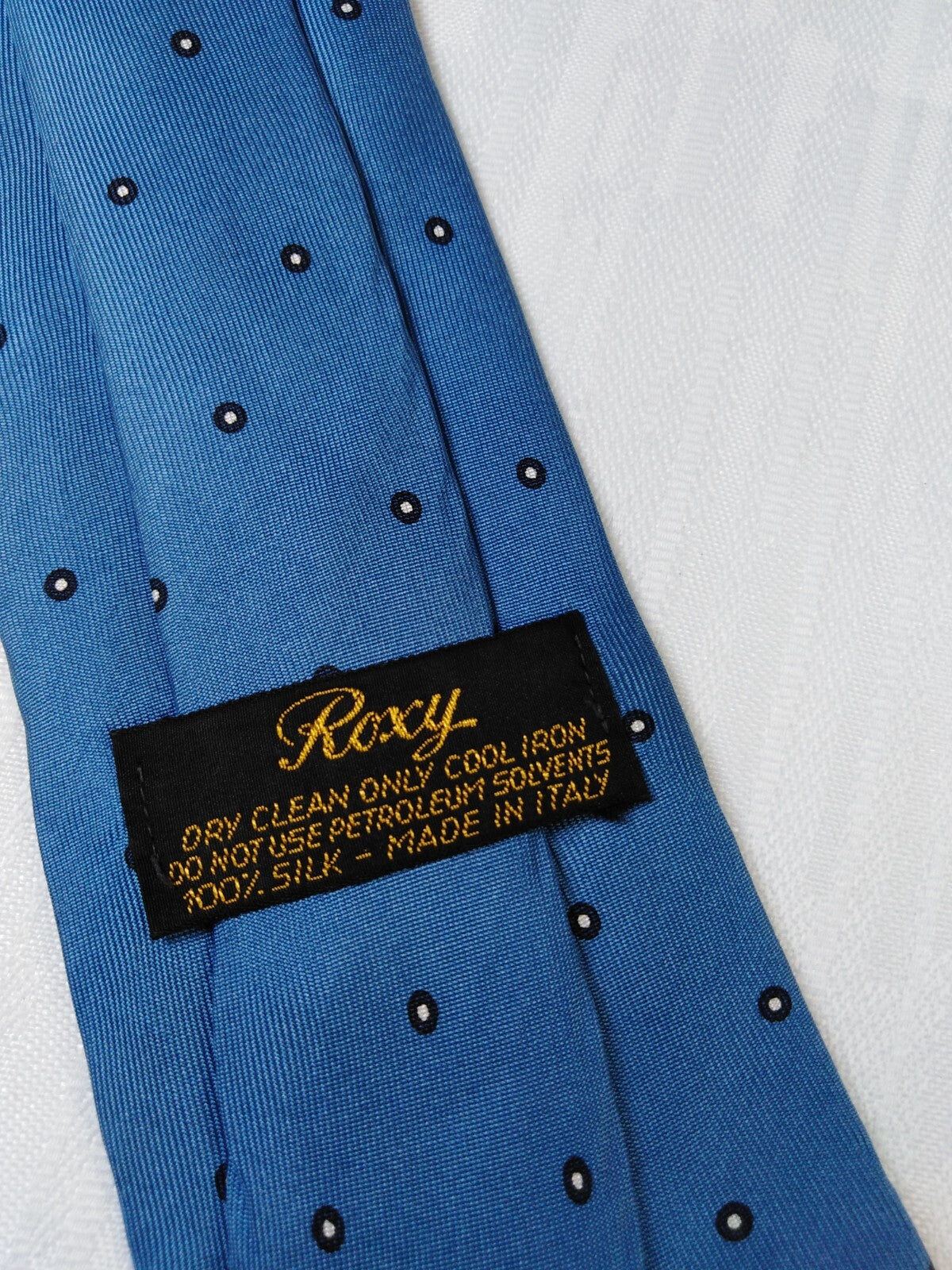 ROXY 100% SETA SILK TIE CRAVATTA NECKTIE ITALY VINTAGE CLASSIC