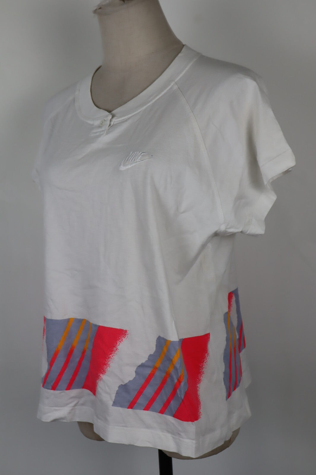 NIKE CHALLENGE MAGLIA DONNA COTONE TG. L WOMAN CASUAL VINTAGE T-SHIRT CROP TOP