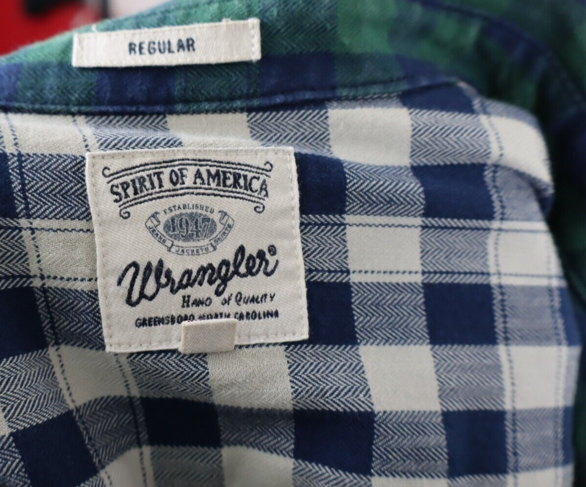 WRANGLER CAMICIA UOMO TG. S REGULAR  MAN CASUAL VINTAGE SHIRT COTONE COTTON