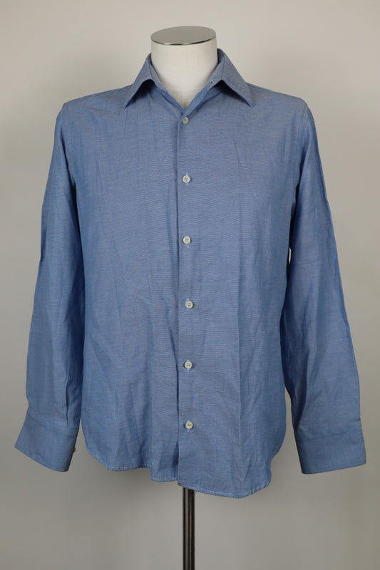 NAZARENO GABRIELLI CAMICIA COTONE UOMO TG. 41 MAN CASUAL VINTAGE SHIRT LOGO