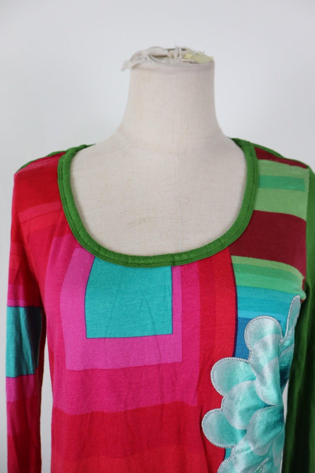 DESIGUAL MAGLIA DONNA TG. XL WOMAN T-SHIRT CASUAL VINTAGE TOP COTONE