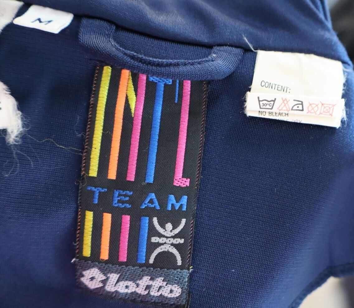 LOTTO GIACCA TENNIS JACKET CON ZIP MAN SHIRT UOMO TG M VINTAGE SPORT TRAINING