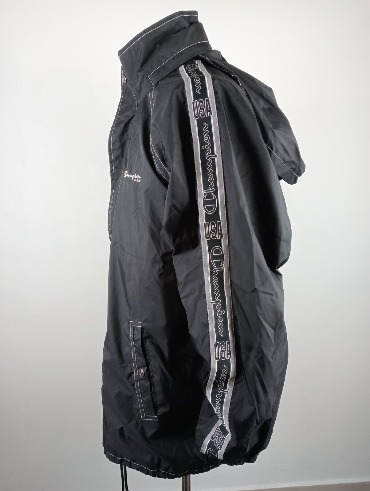 CHAMPION GIUBBINO IMPERMEABILE UOMO Tg M MAN CASUAL GIACCA JACKET VINTAGE SPORT