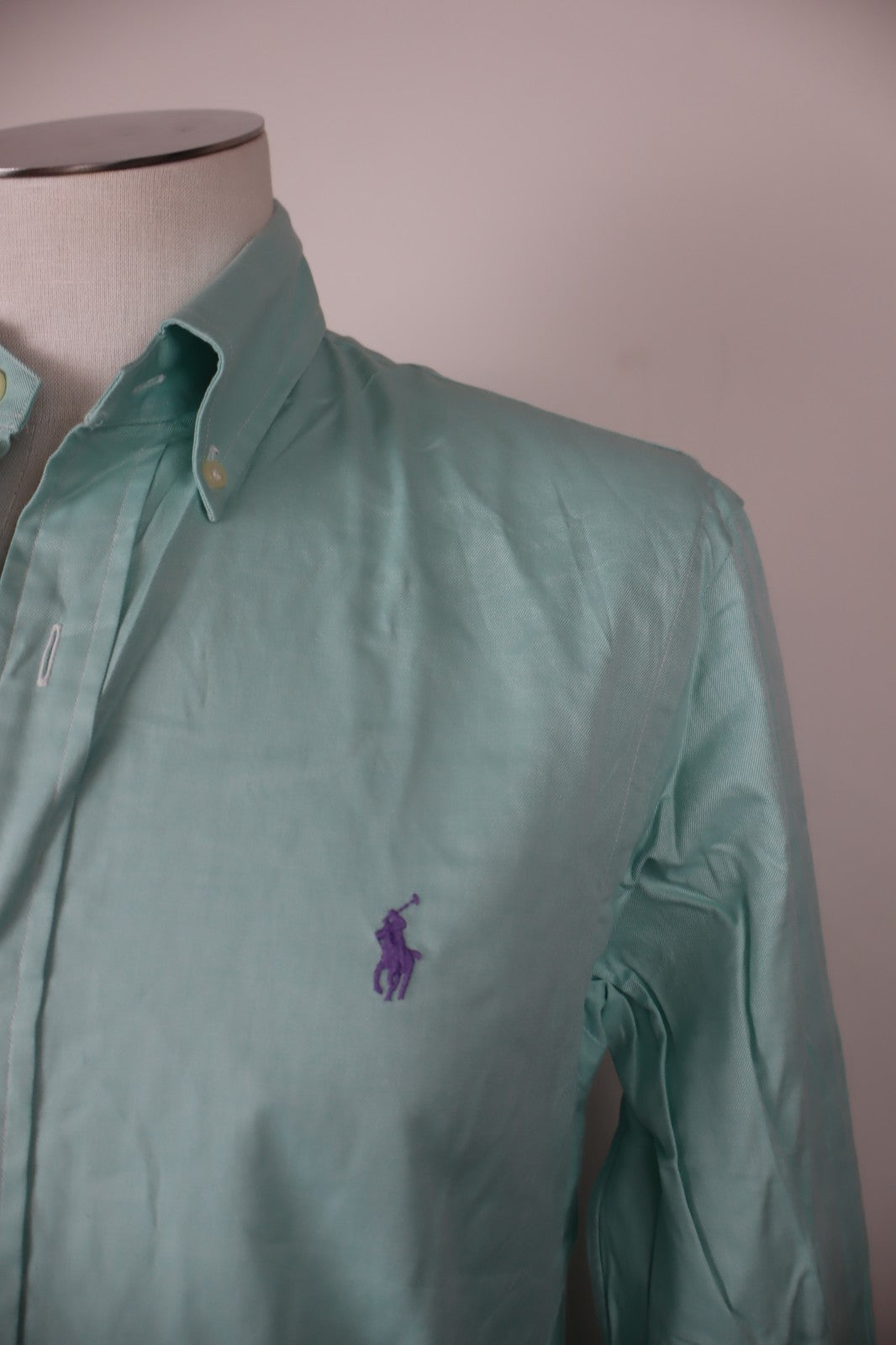 RALPH LAUREN CAMICIA UOMO M SLIM MAN CASUAL VINTAGE SHIRT COTONE MANICA LUNGA
