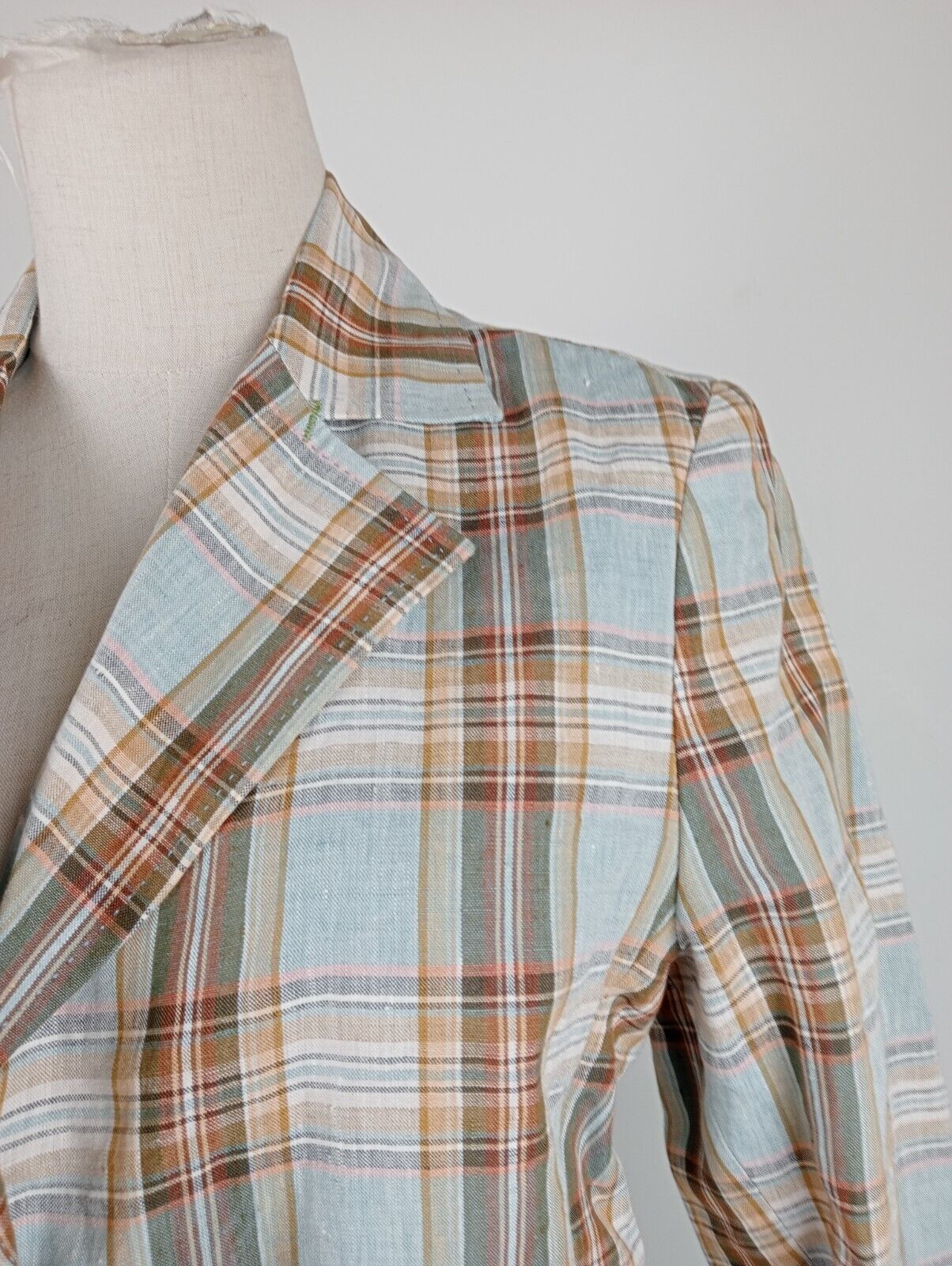 WOOLRICH BLAZER GIACCA DONNA Tg L WOMAN CASUAL VINTAGE JACKET LINO LINEN