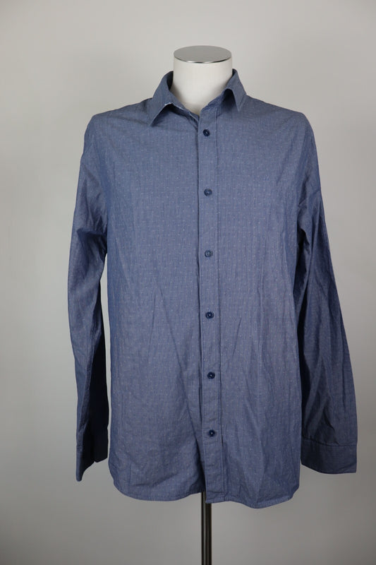CALVIN KLEIN JEANS CAMICIA UOMO XL SLIM MAN CASUAL VINTAGE SHIRT COTONE COTTON