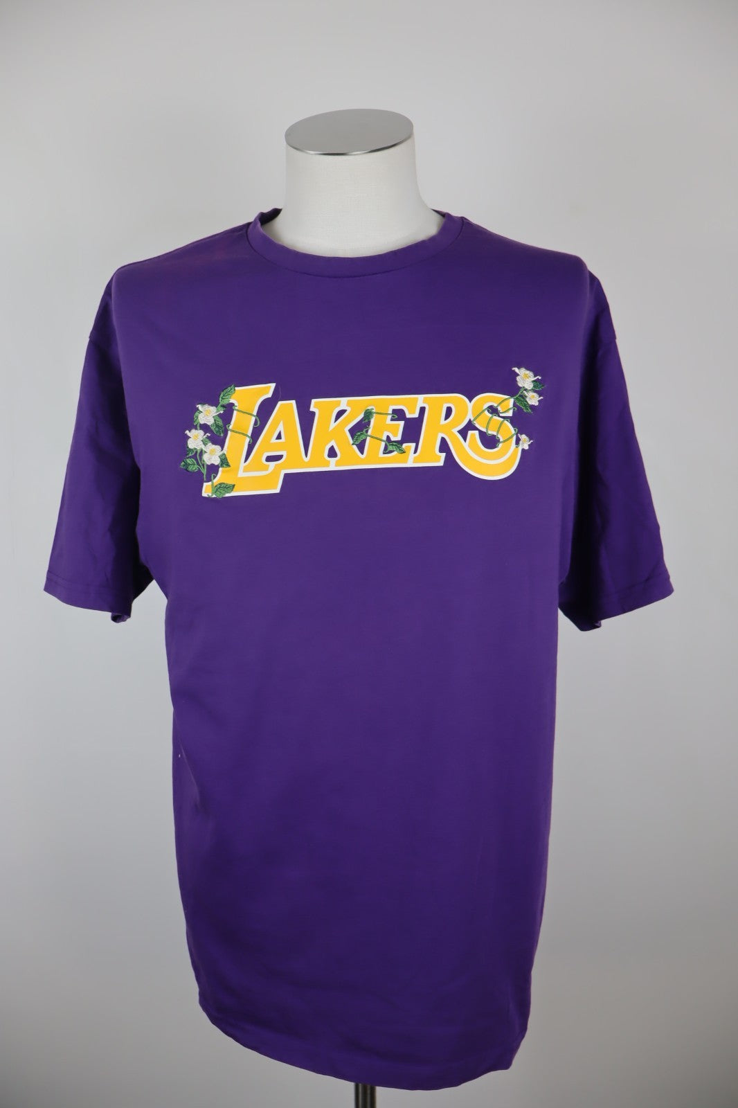 NEW ERA LAKERS MAGLIA UOMO COTONE TG L MAN COTTON T-SHIRT CASUAL VINTAGE LOGO