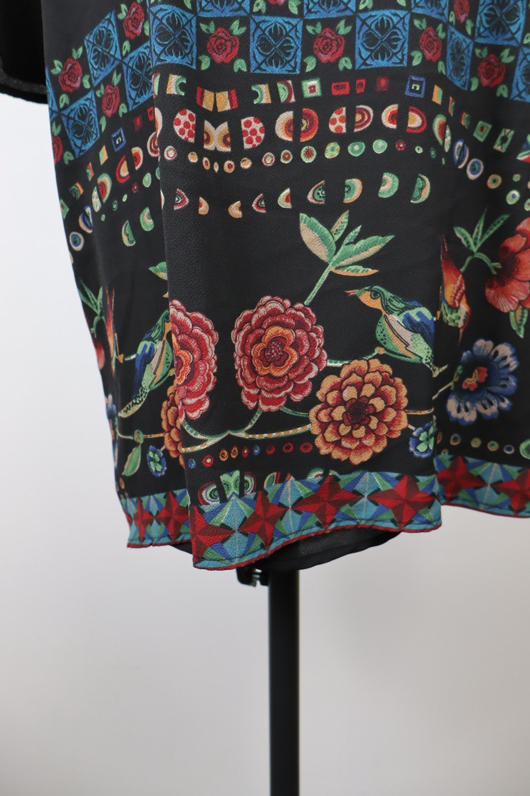 DESIGUAL VESTITO ABITO DONNA TG 38 WOMAN CASUAL VINTAGE DRESS MANICA LUNGA LOGO
