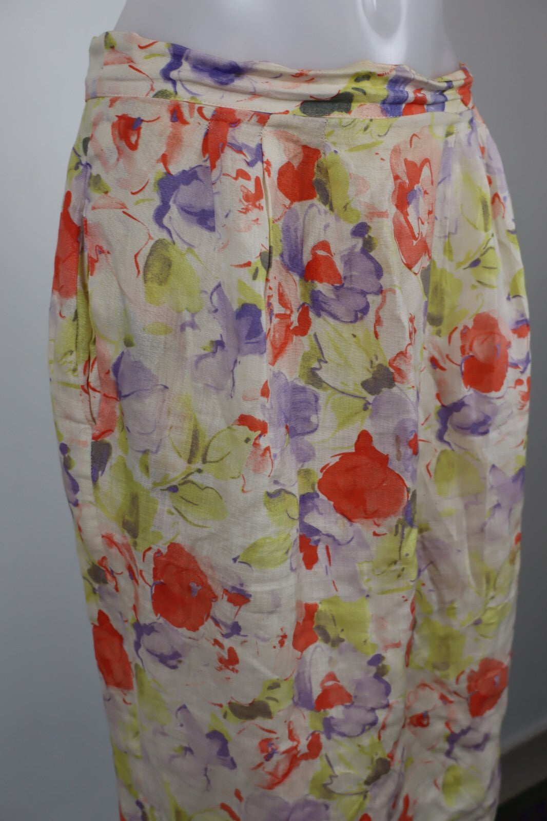 MAX MARA GONNA DONNA WOMAN SKIRT Tg. 46 VINTAGE CASUAL LINO