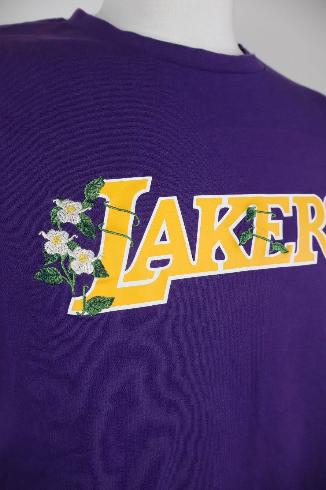 NEW ERA LAKERS MAGLIA UOMO COTONE TG L MAN COTTON T-SHIRT CASUAL VINTAGE LOGO