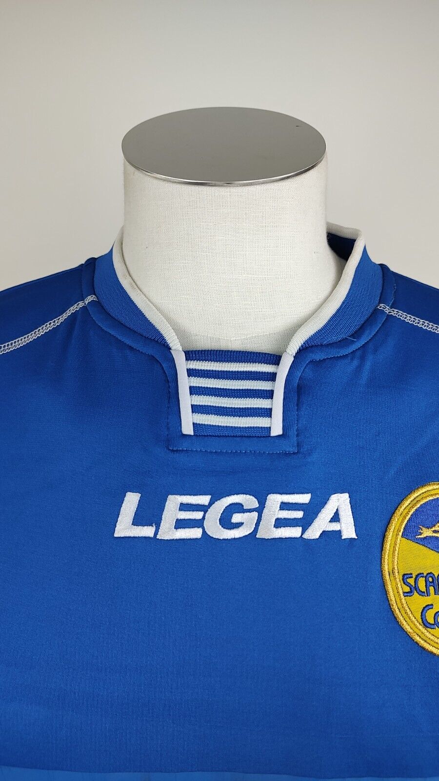 LEGEA SCAFATESE MAGLIA CALCIO UOMO Tg L SOCCER JERSEY VINTAGE