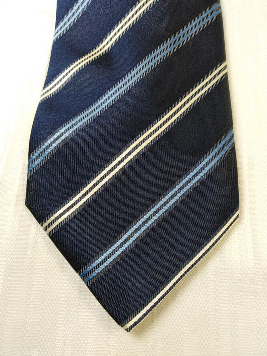 PELLICANO' ROMA 100% SETA SILK TIE CRAVATTA NECKTIE ITALY VINTAGE SELF TIPPED