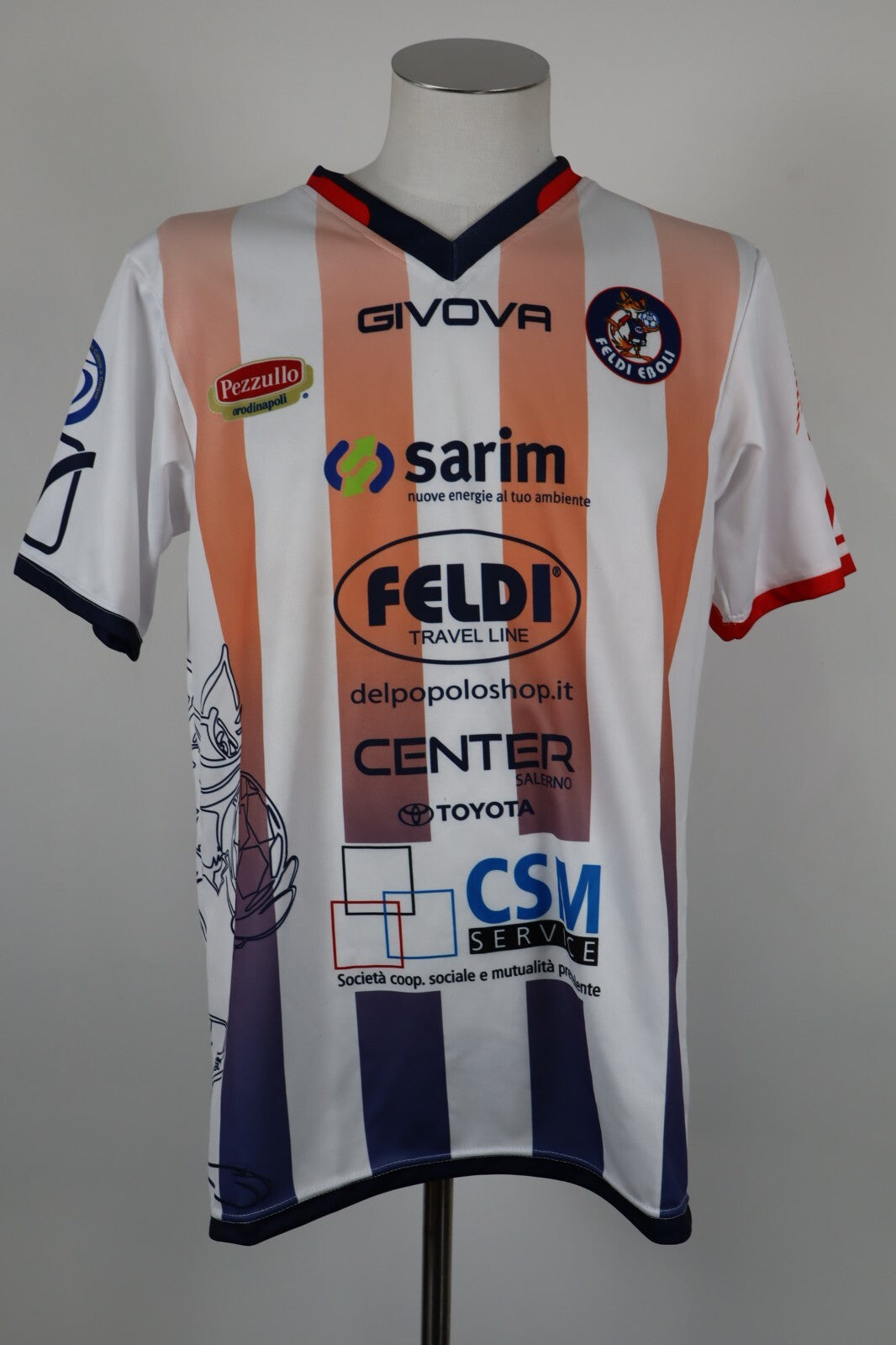 GIVOVA FELDI EBOLI ROBERTO N 10 MAGLIA CALCIO UOMO Tg 48 SOCCER JERSEY VINTAGE