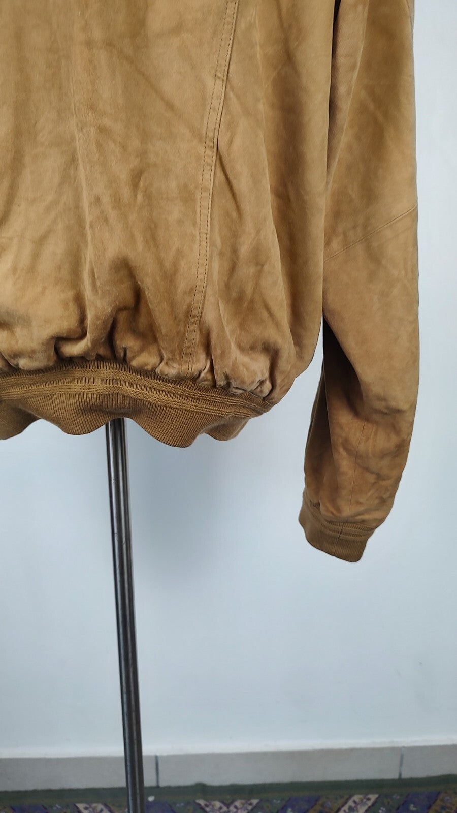 BOMB BOOGIE GIUBBINO UOMO PELLE Tg XL MAN LEATHER JACKET CAMOSCIO VINTAGE