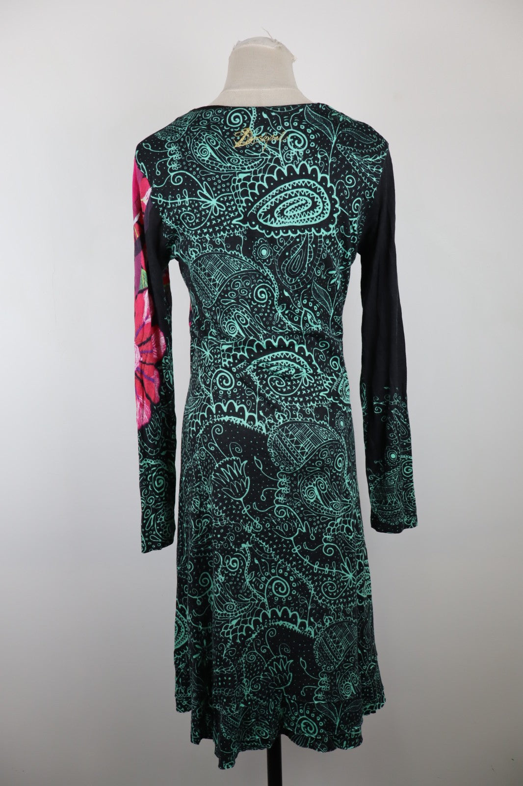 DESIGUAL VESTITO ABITO COTONE DONNA TG. L WOMAN CASUAL VINTAGE DRESS COTTON