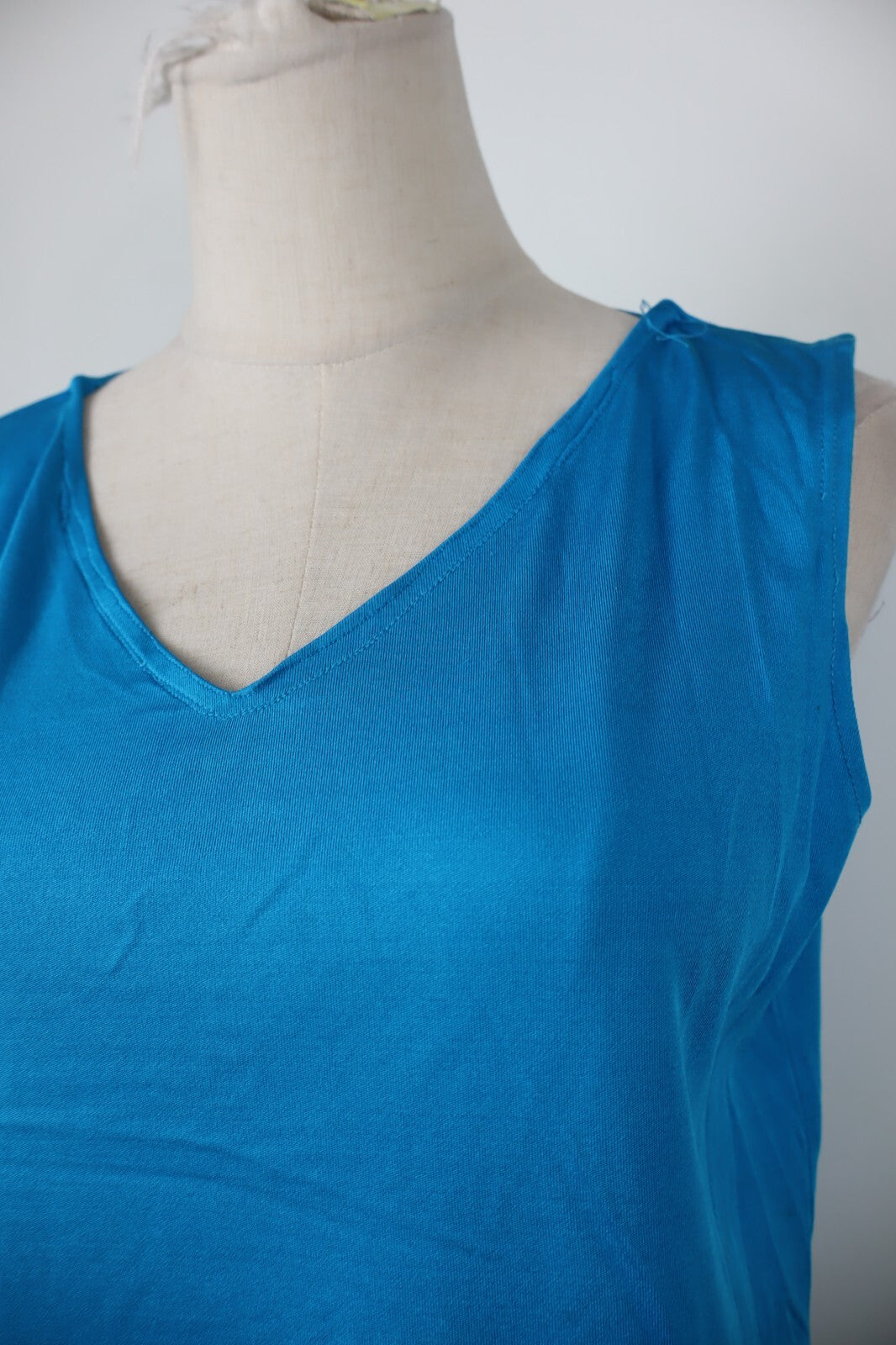 RALPH LAUREN MAGLIA TOP CANOTTA DONNA TG M WOMAN CASUAL VINTAGE T-SHIRT BLU