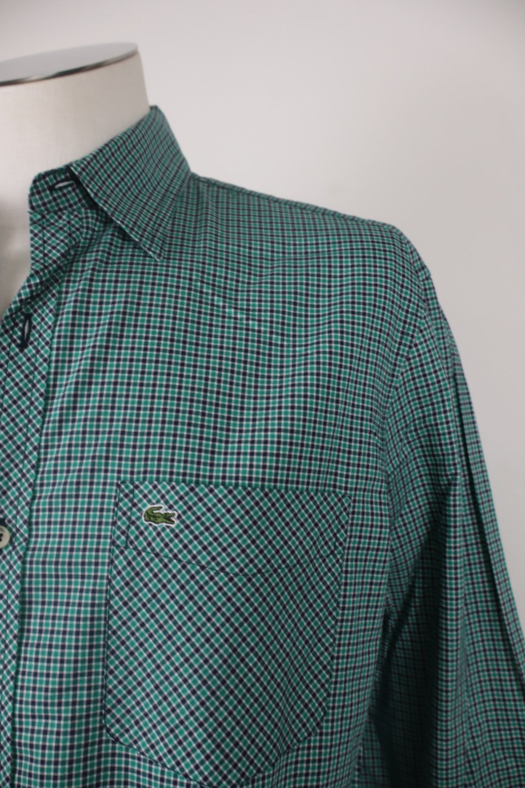 LACOSTE CAMICIA MANICA LUNGA UOMO TG 39 MAN CASUAL VINTAGE SHIRT COTONE LOGO