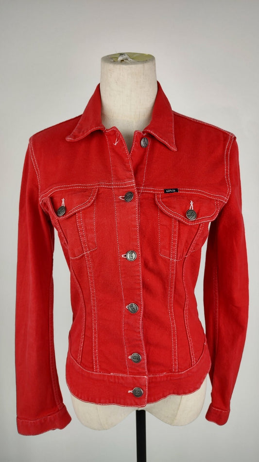 GAS GIUBBINO JEANS DENIM DONNA Tg S WOMAN CASUAL VINTAGE JACKET