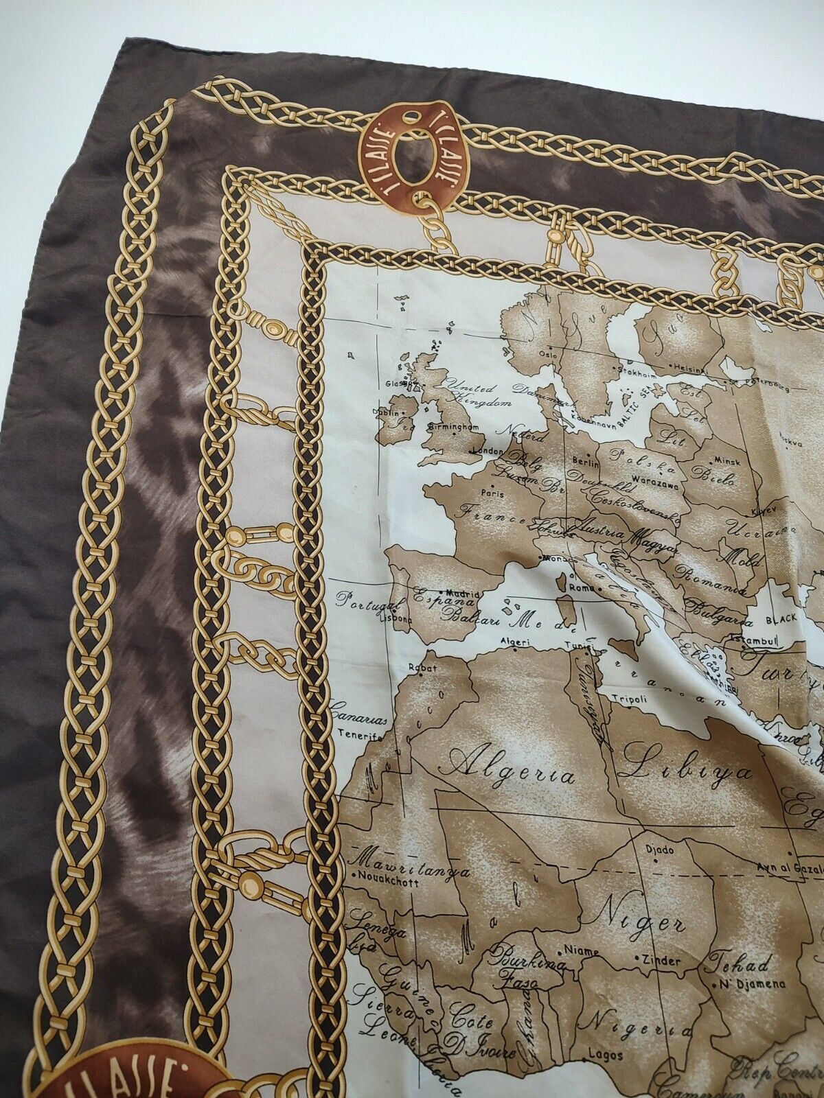 ALVIERO MARTINI 1 CLASSE FOULARD 100% SILK SETA SCARVES SCARF SQUARE MADE ITALY
