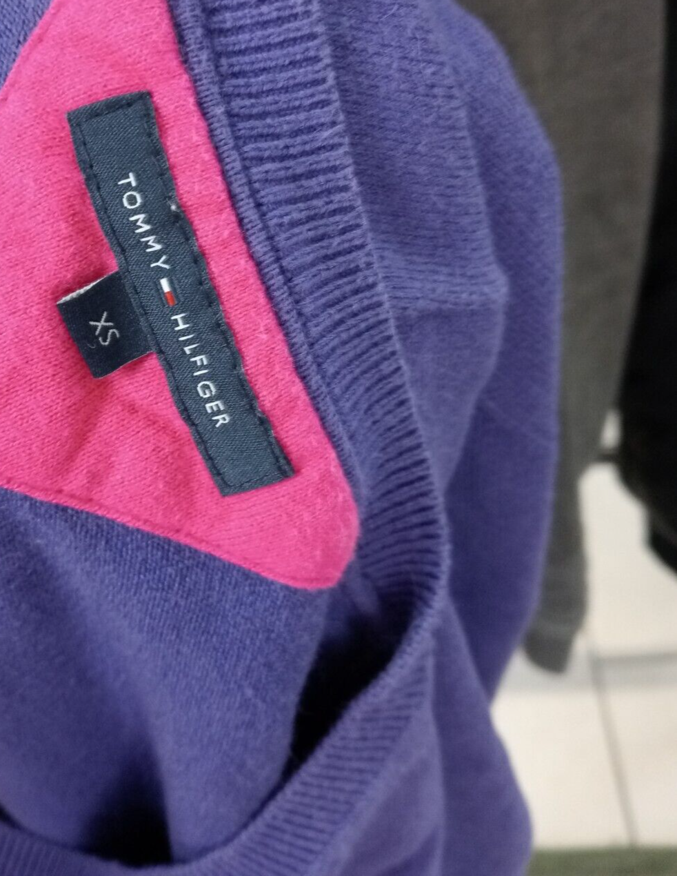 TOMMY HILFIGER MAGLIONE COTONE DONNA Tg. XS WOMAN CASUAL SWEATER MADE ITALY