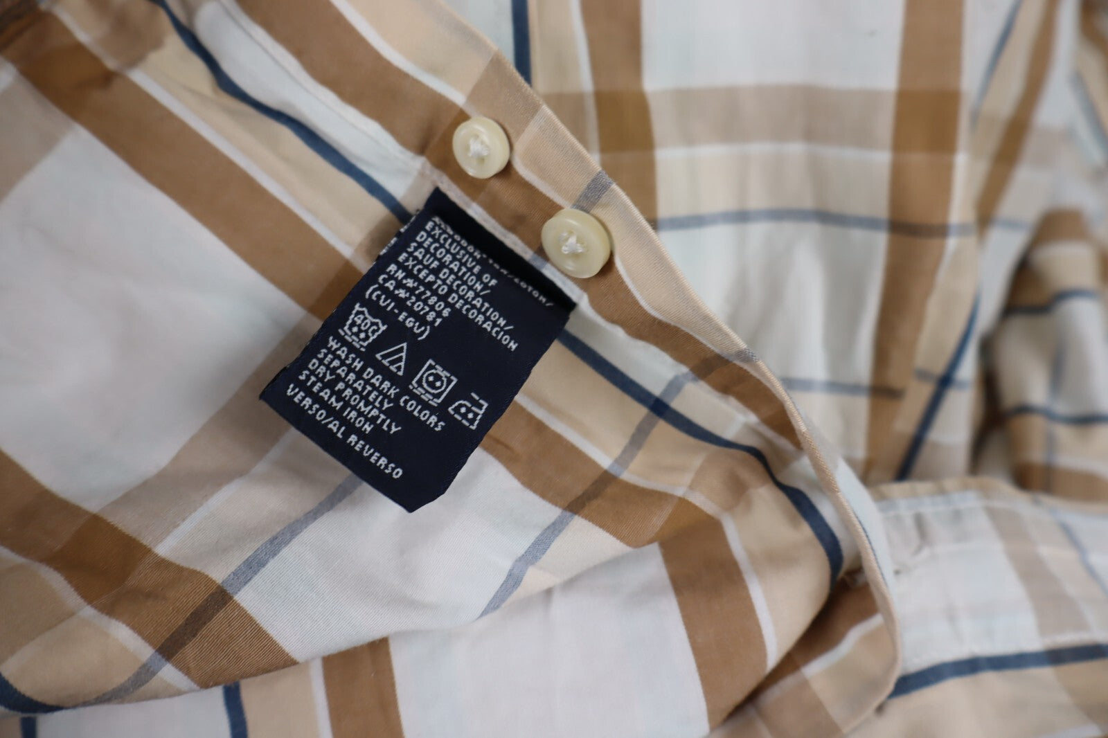 TOMMY HILFIGER CAMICIA UOMO COTONE TG. L MAN CASUAL VINTAGE COTTON SHIRT