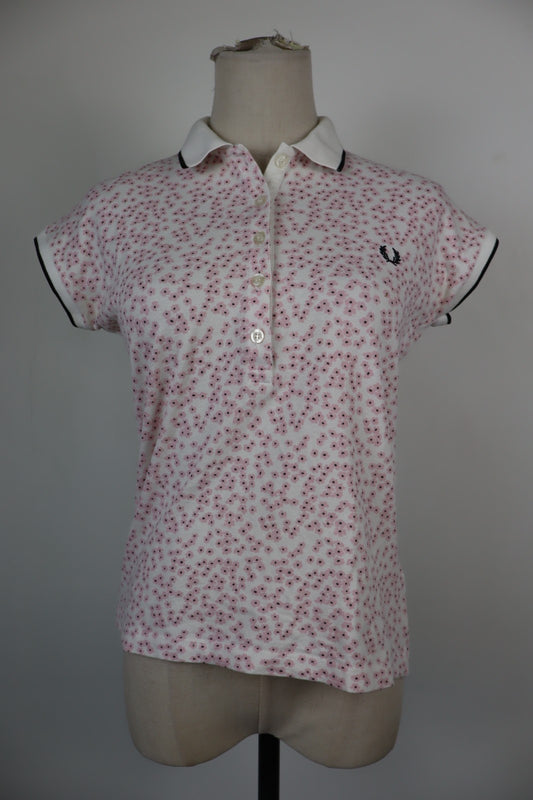 FRED PERRY POLO MAGLIA DONNA COTONE TG. L WOMAN COTTON SHIRT CASUAL VINTAGE